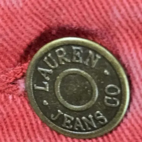 Ralph Lauren Denim Jacket Red Vintage Size L Womens - Picture 8 of 12